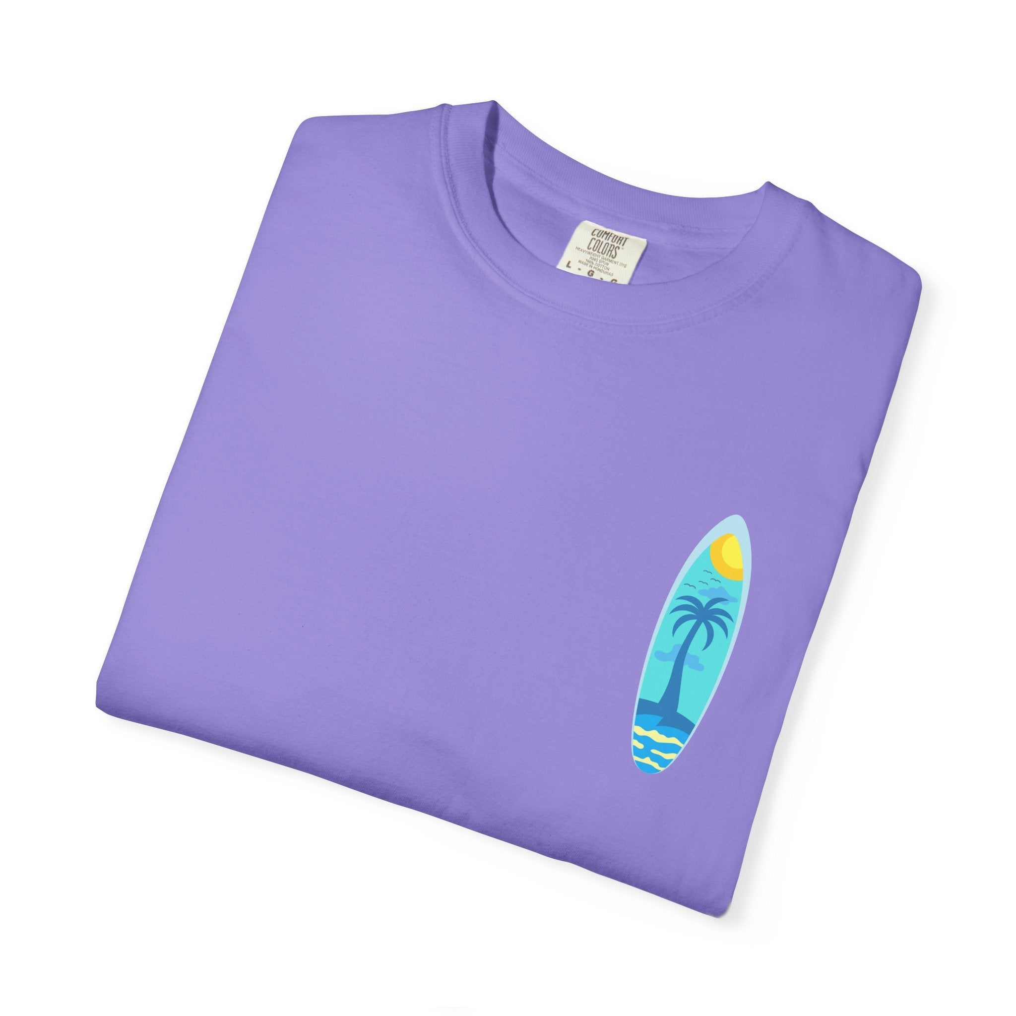 Surfing Graphic T-Shirt Tropical Surfboard Design - Etna Gift