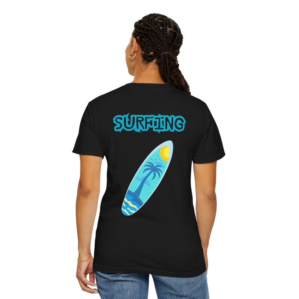 Surfing Graphic T-Shirt Tropical Surfboard Design - Etna Gift