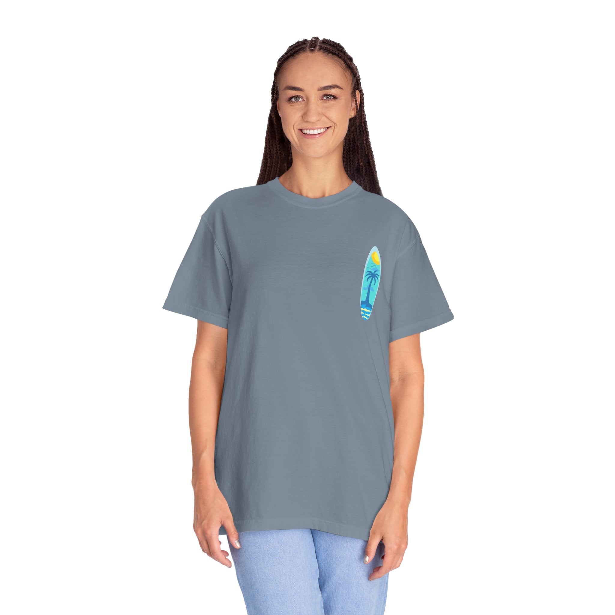 Surfing Graphic T-Shirt Tropical Surfboard Design - Etna Gift