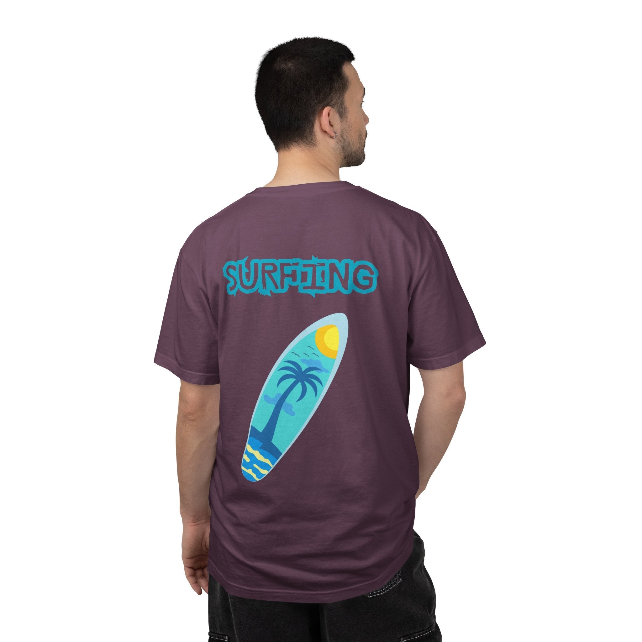 Surfing Graphic T-Shirt Tropical Surfboard Design - Etna Gift