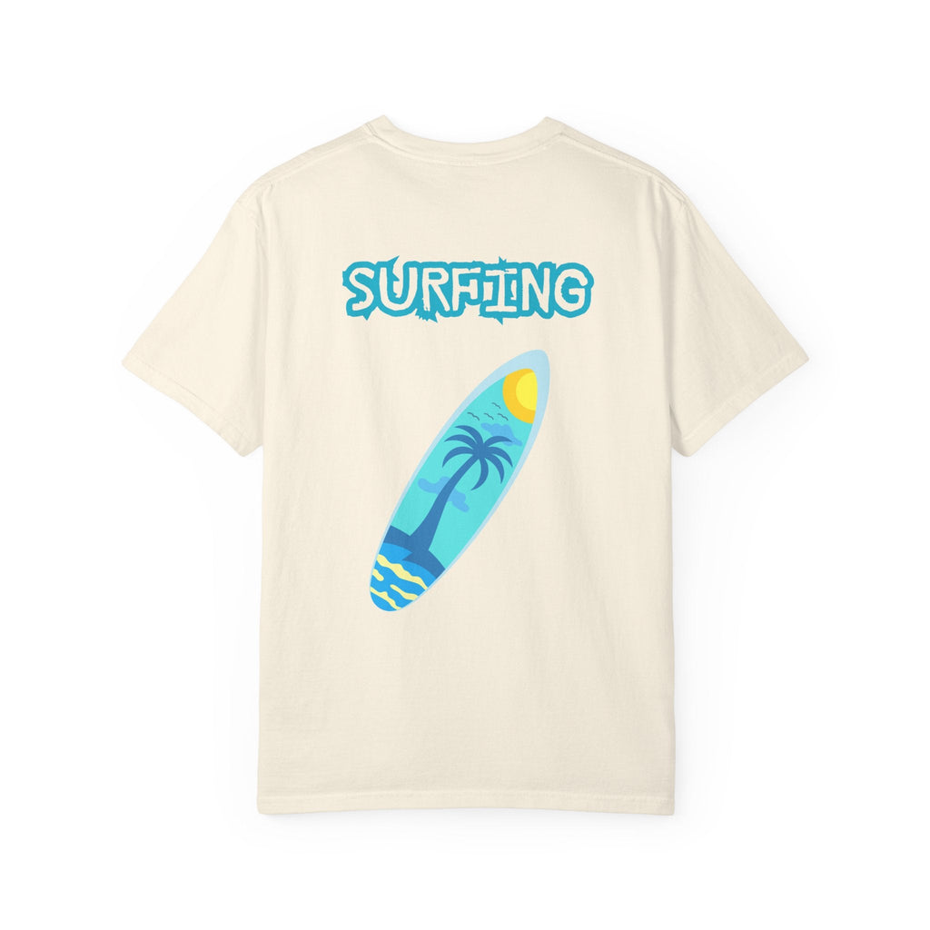 Surfing Graphic T-Shirt Tropical Surfboard Design - Etna Gift