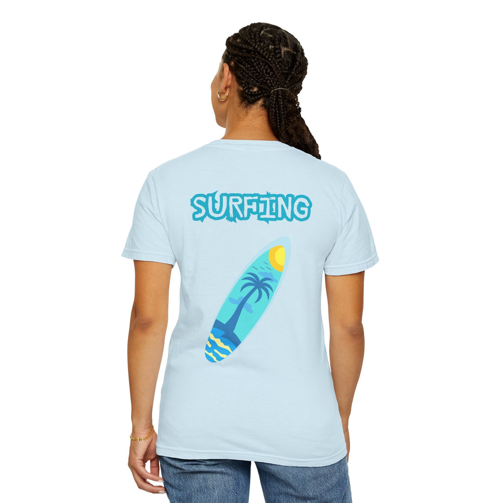 Surfing Graphic T-Shirt Tropical Surfboard Design - Etna Gift