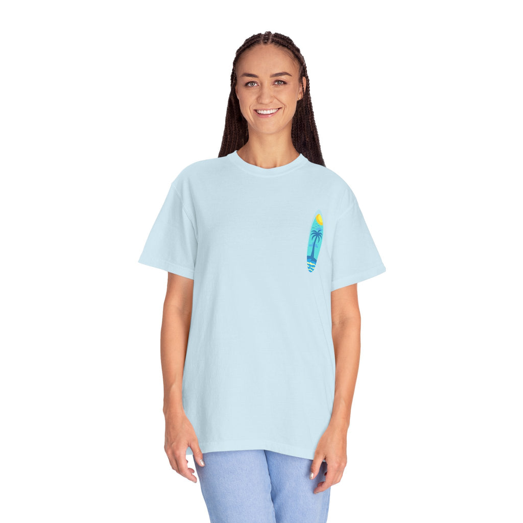 Surfing Graphic T-Shirt Tropical Surfboard Design - Etna Gift