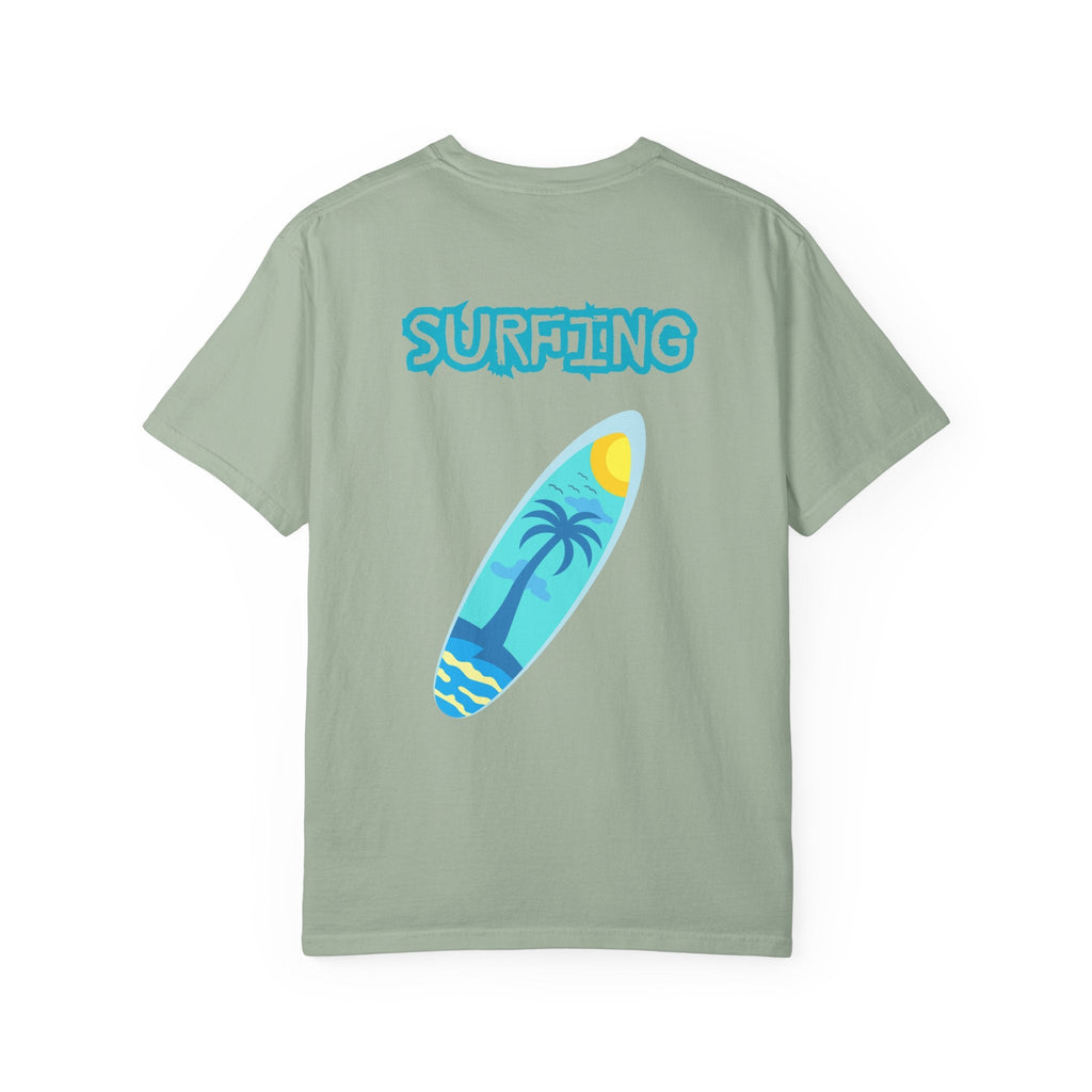 Surfing Graphic T-Shirt Tropical Surfboard Design - Etna Gift