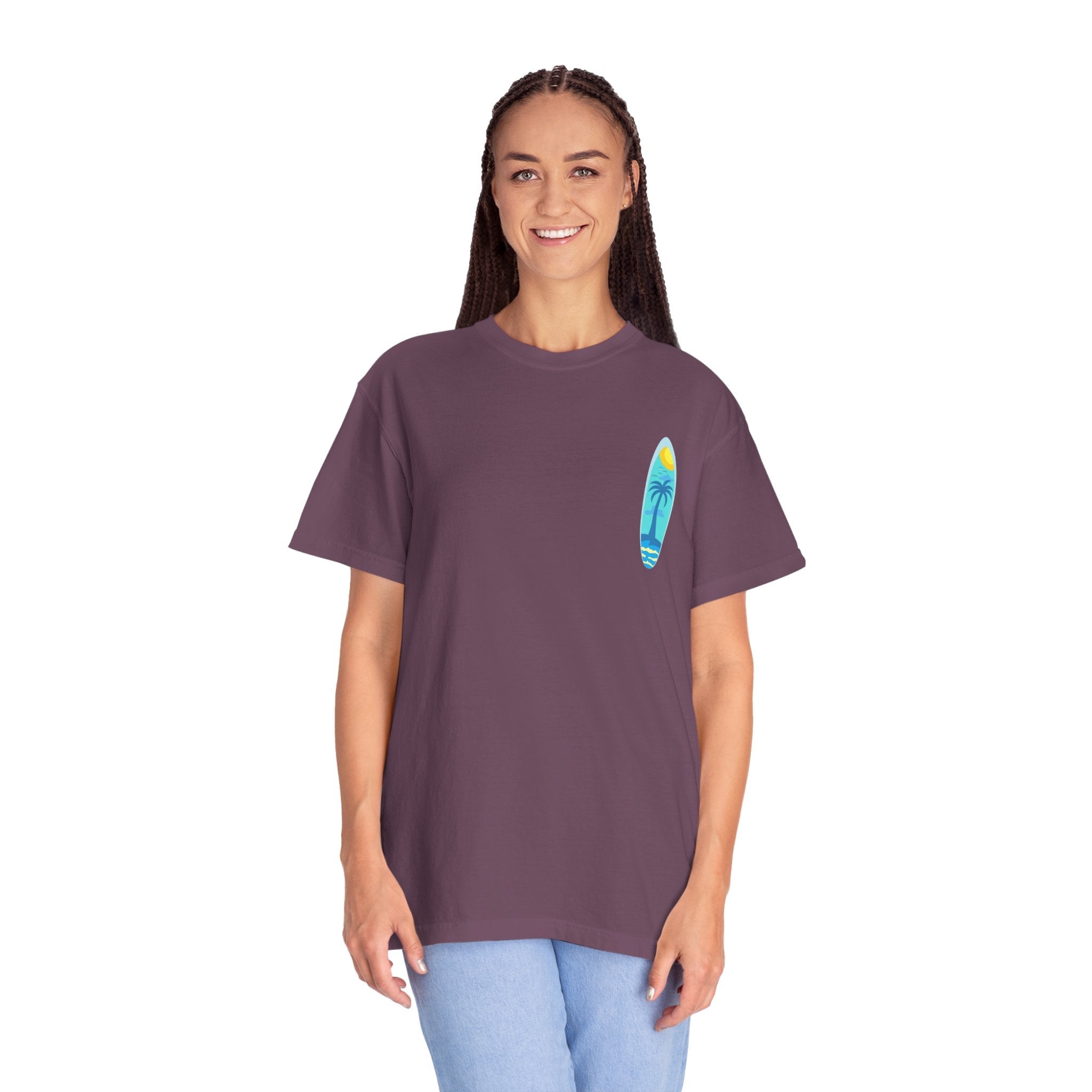 Surfing Graphic T-Shirt Tropical Surfboard Design - Etna Gift