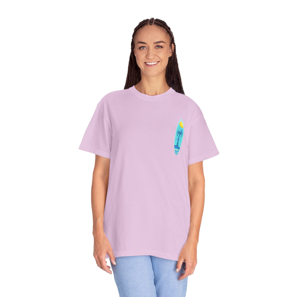 Surfing Graphic T-Shirt Tropical Surfboard Design - Etna Gift
