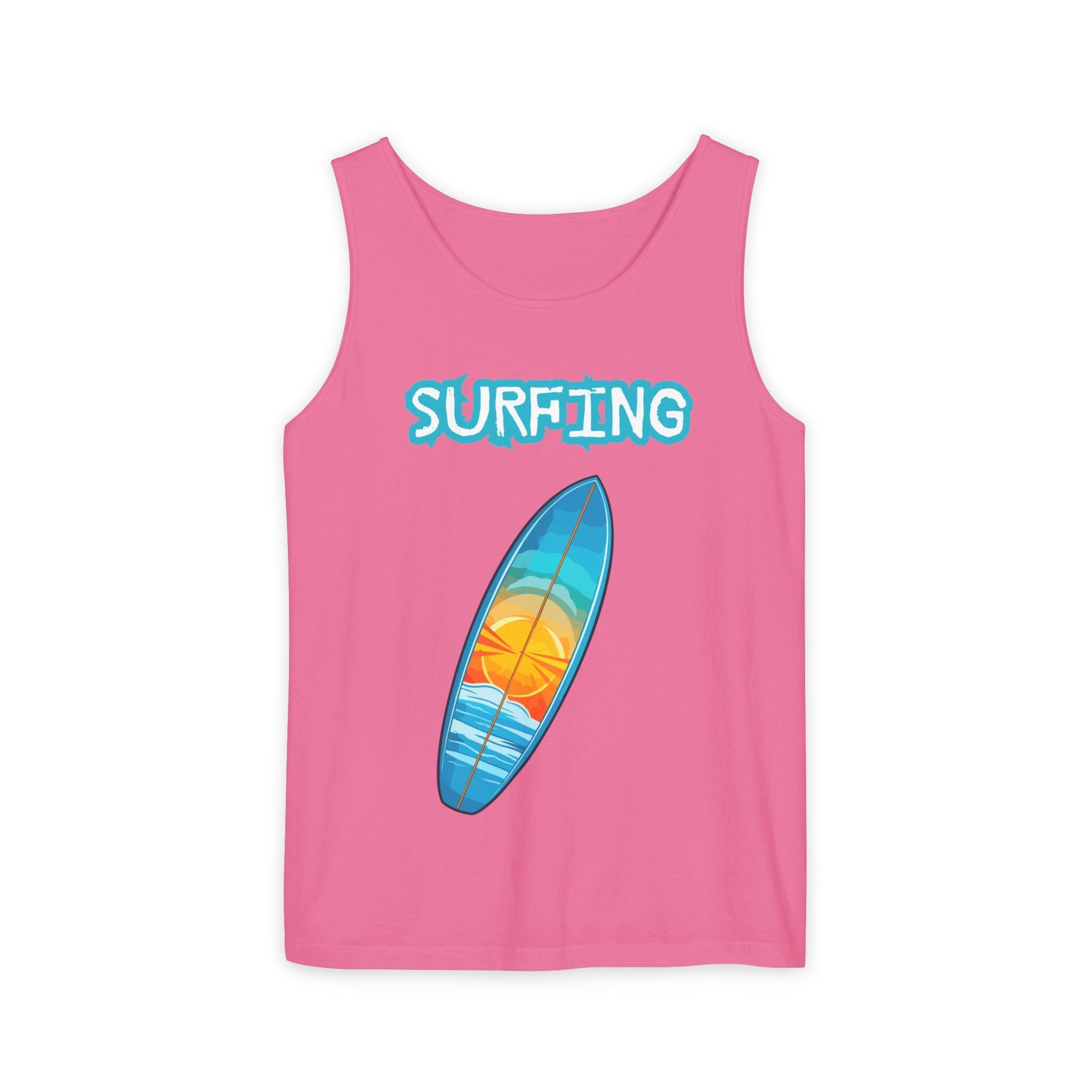 Surfing Tank Top Sunset Surfboard Beach Tank for Surfers & Summer Lovers - Etna Gift
