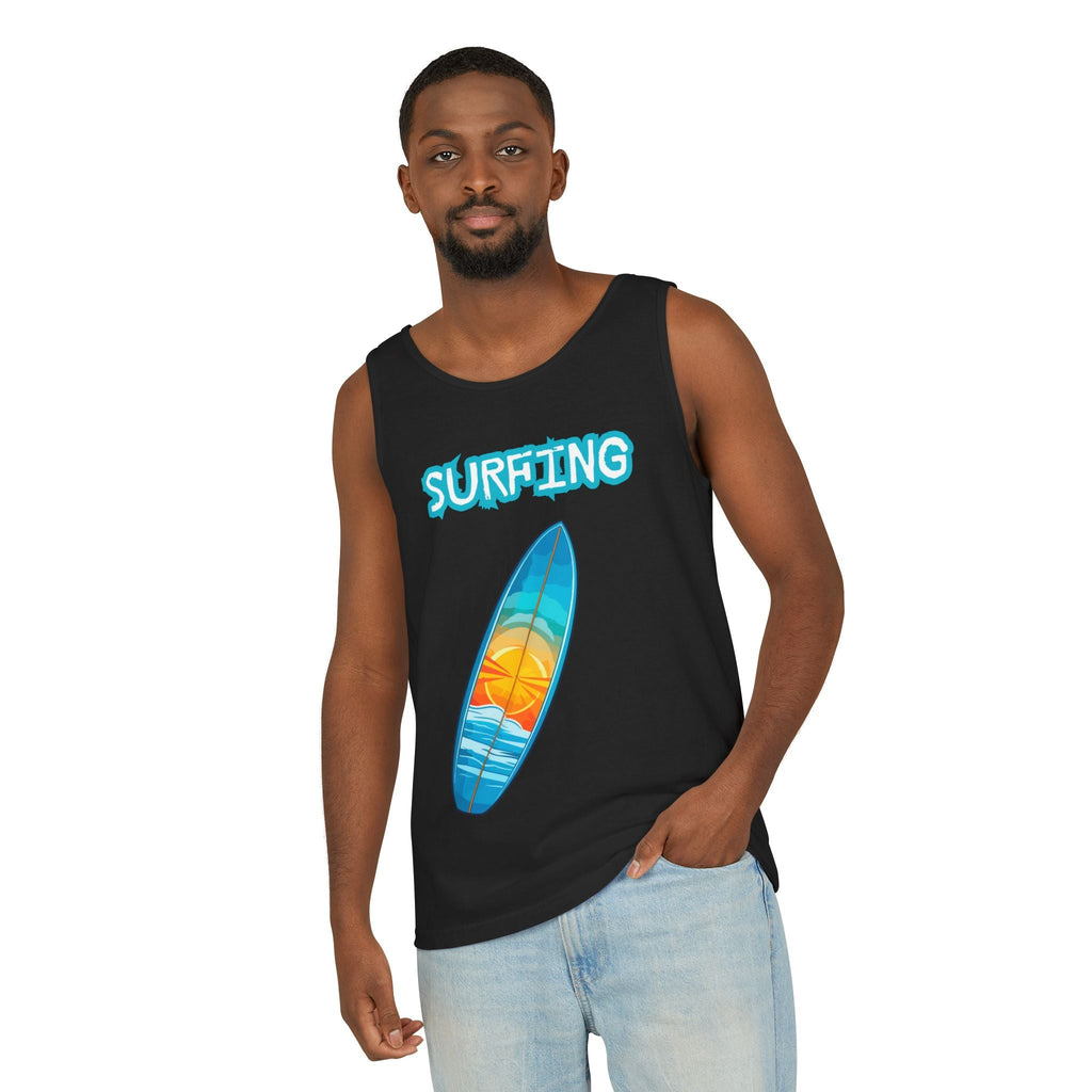 Surfing Tank Top Sunset Surfboard Beach Tank for Surfers & Summer Lovers - Etna Gift