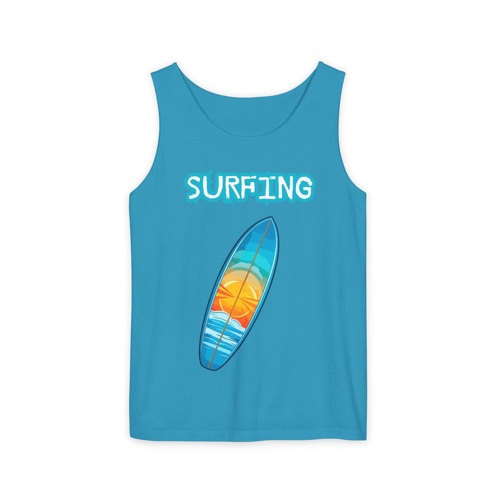 Surfing Tank Top Sunset Surfboard Beach Tank for Surfers & Summer Lovers - Etna Gift