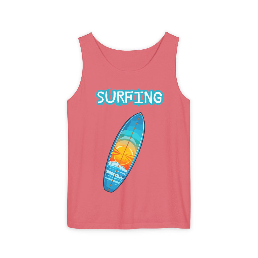 Surfing Tank Top Sunset Surfboard Beach Tank for Surfers & Summer Lovers - Etna Gift