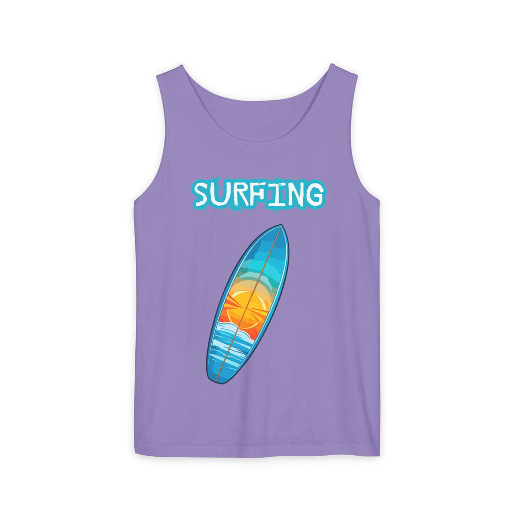 Surfing Tank Top Sunset Surfboard Beach Tank for Surfers & Summer Lovers - Etna Gift