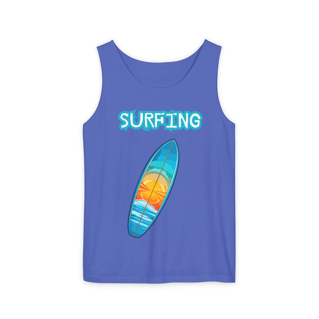 Surfing Tank Top Sunset Surfboard Beach Tank for Surfers & Summer Lovers - Etna Gift