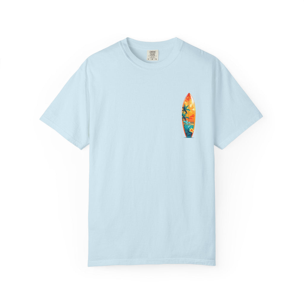 Surfing Tropical Board T-Shirt Beach Vibes Tee with Colorful Surfboard Design - Etna Gift
