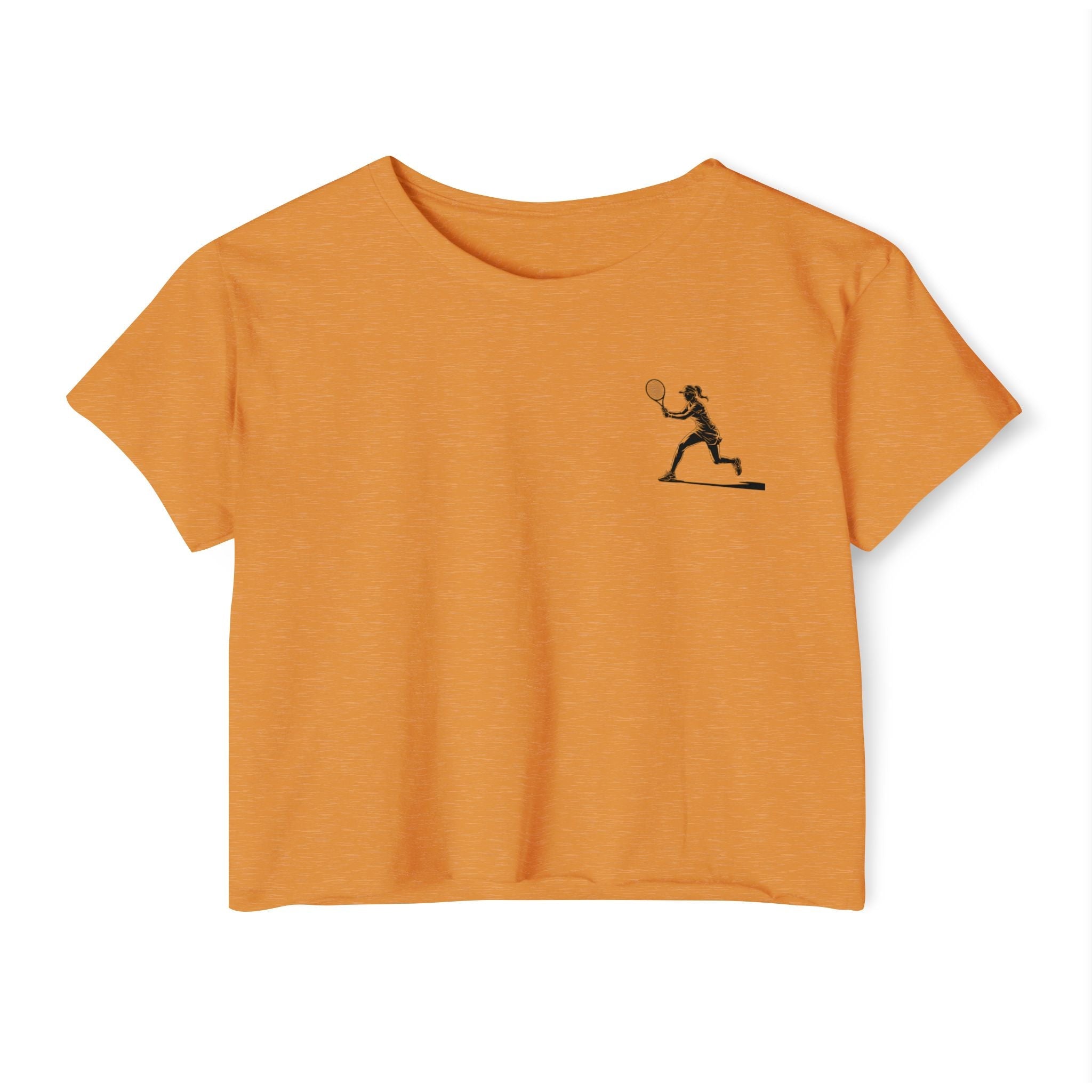 Tennis Crop Top Minimalist Female Tennis Player Graphic Festival Tee - Etna Gift