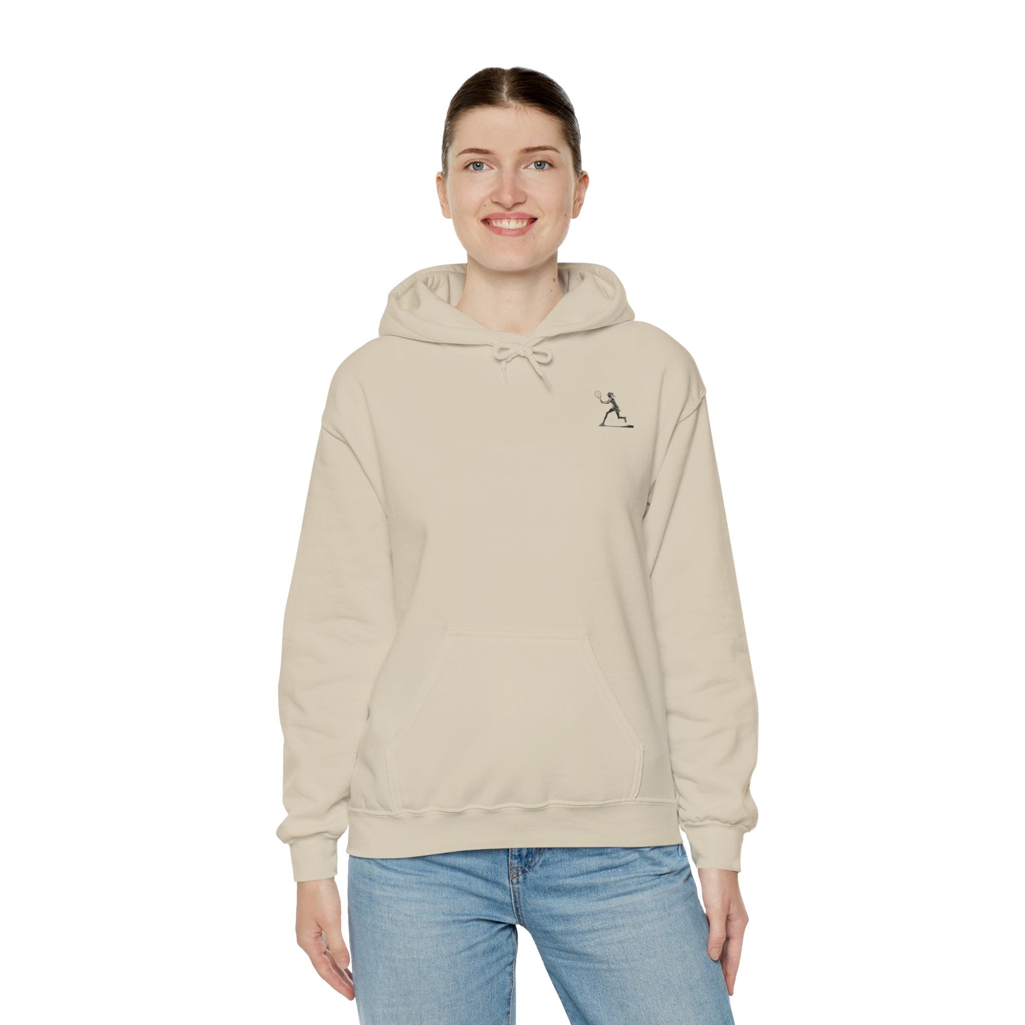 Tennis Hoodie Minimalist Retro Racket Player Graphic Sweatshirt - Etna Gift