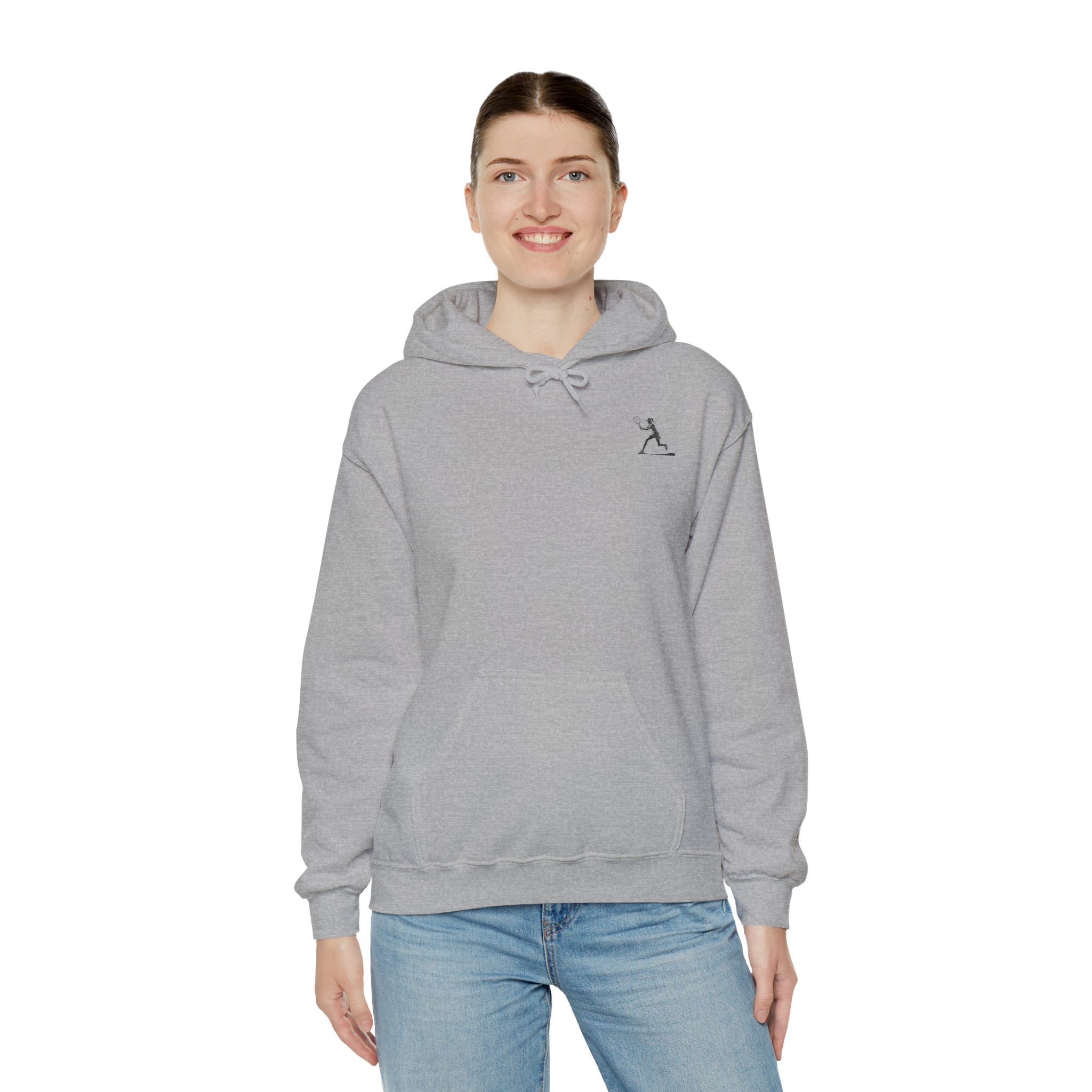 Tennis Hoodie Minimalist Retro Racket Player Graphic Sweatshirt - Etna Gift