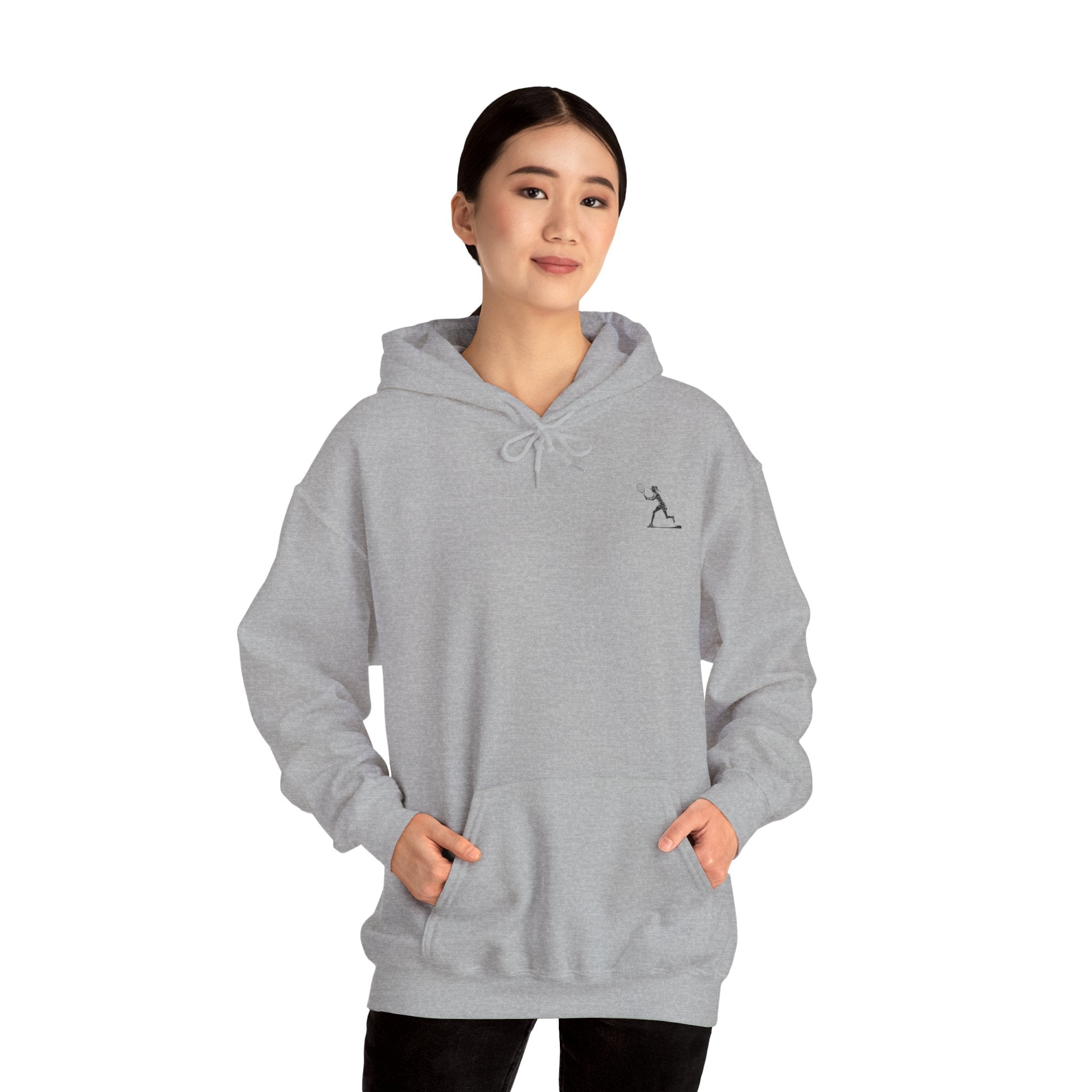 Tennis Hoodie Minimalist Retro Racket Player Graphic Sweatshirt - Etna Gift