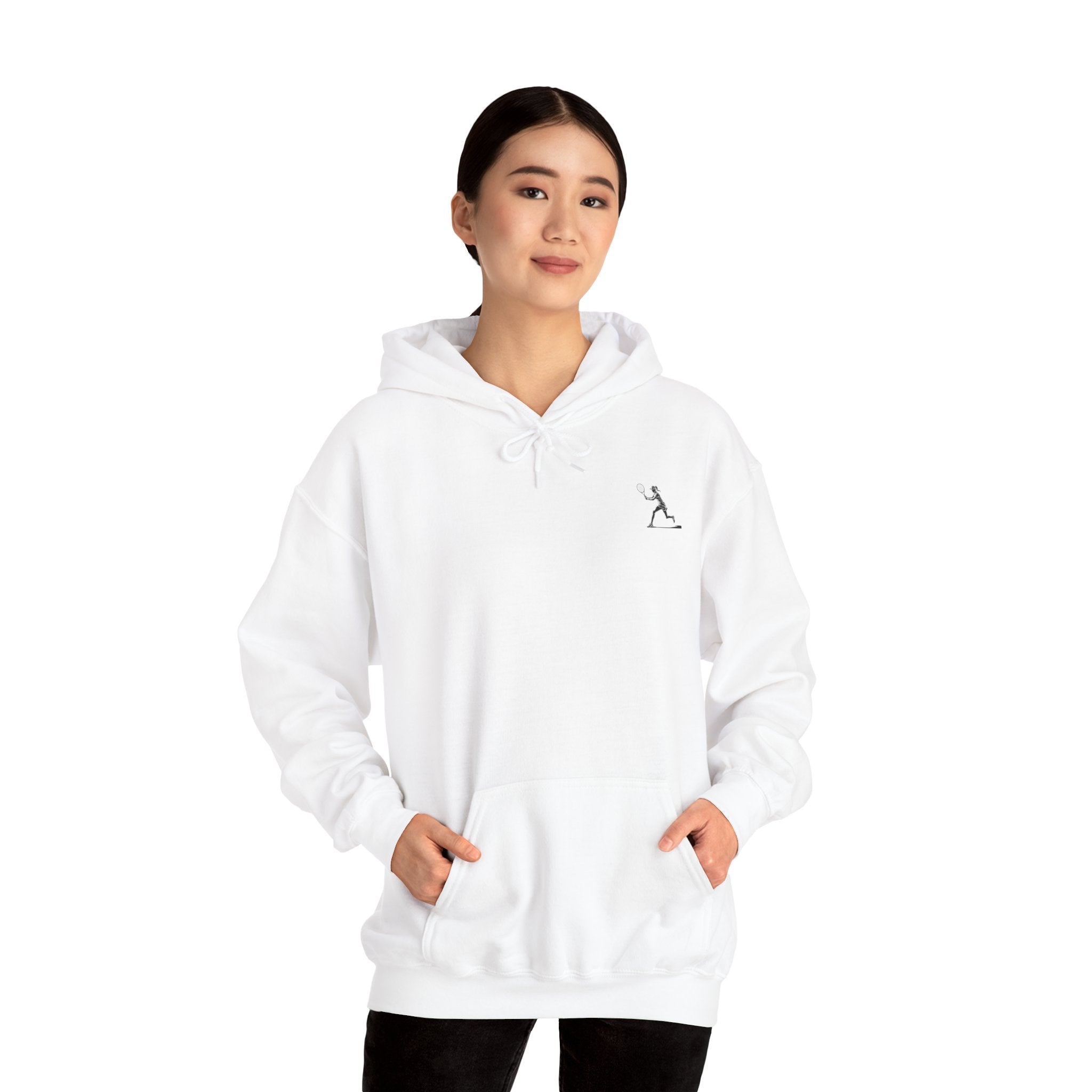 Tennis Hoodie Minimalist Retro Racket Player Graphic Sweatshirt - Etna Gift