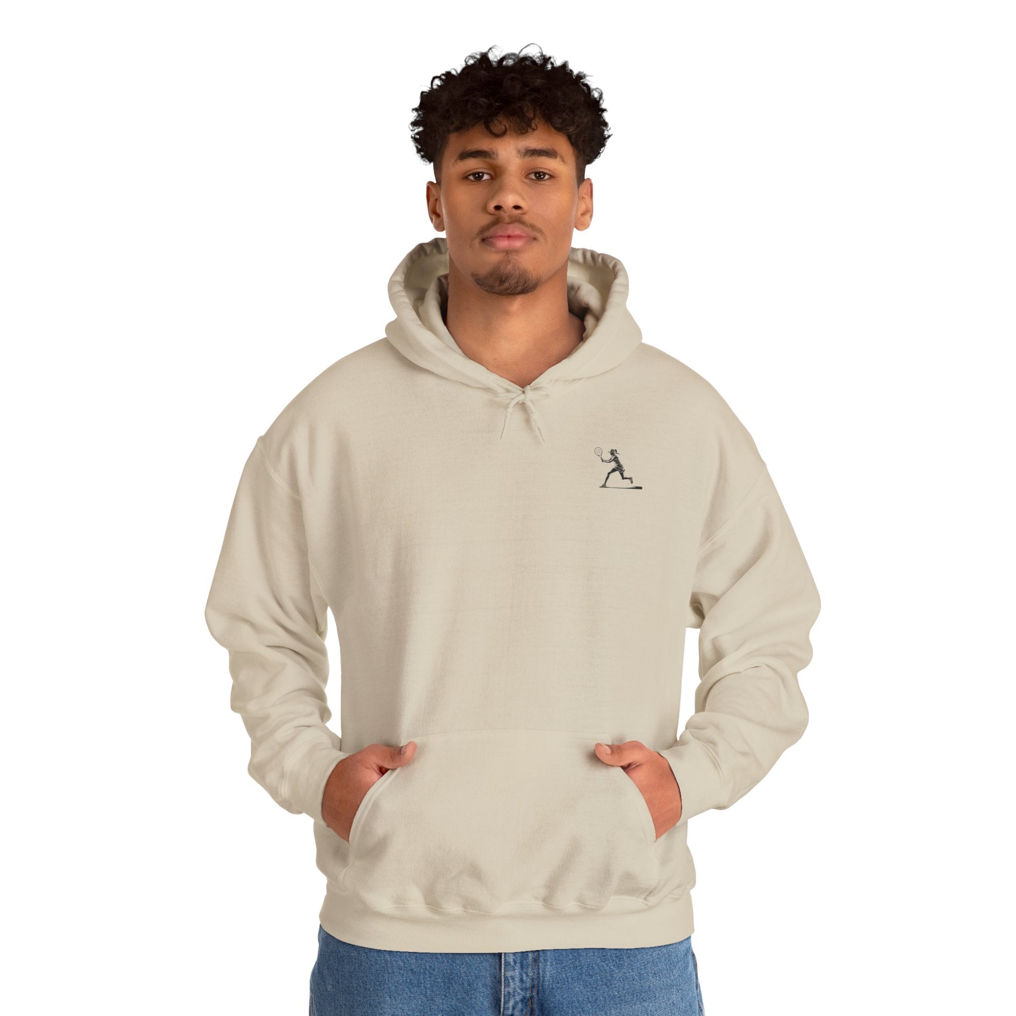 Tennis Hoodie Minimalist Retro Racket Player Graphic Sweatshirt - Etna Gift