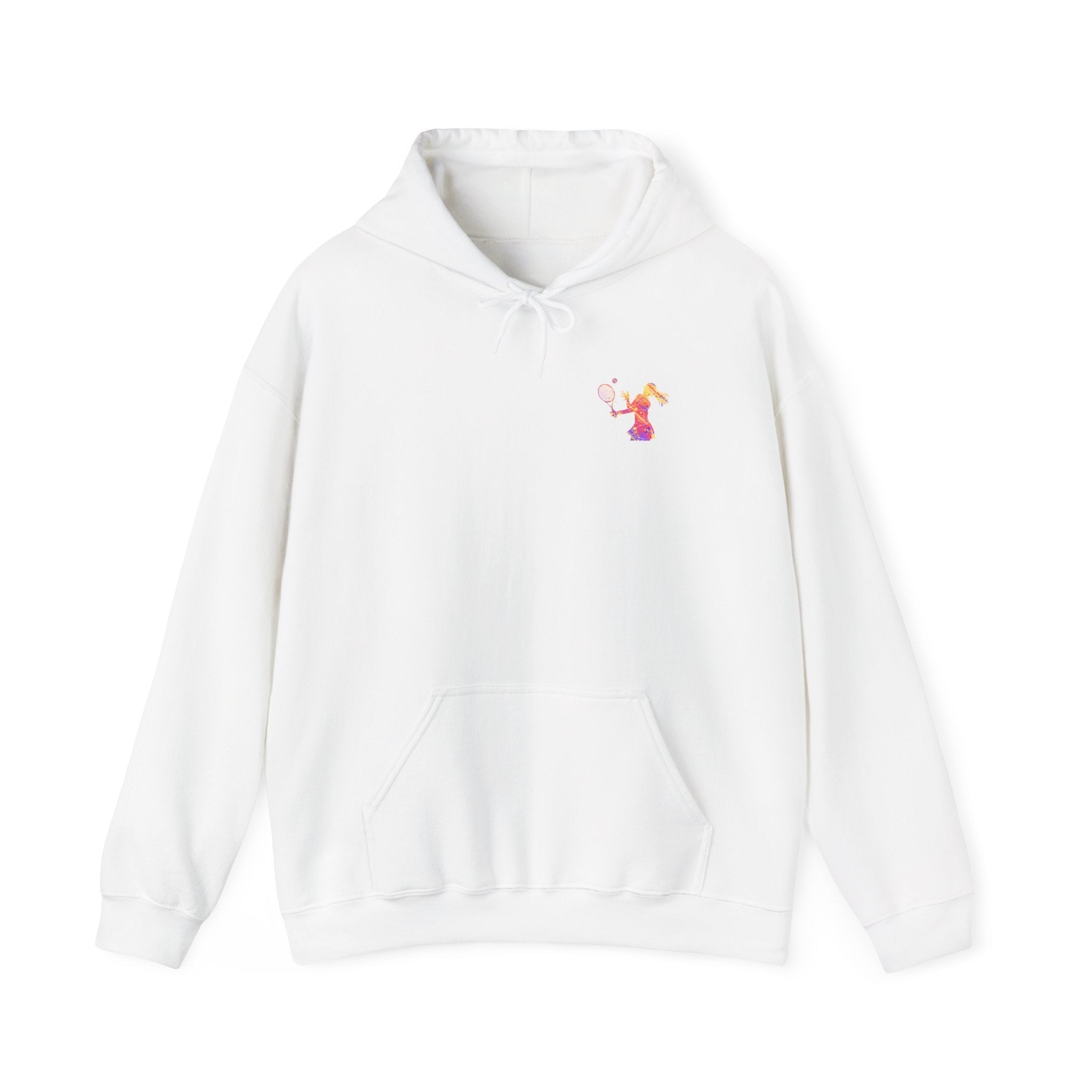 Tennis Hoodie "Tennis is my favorite" Colorful Female Player Pullover - Etna Gift