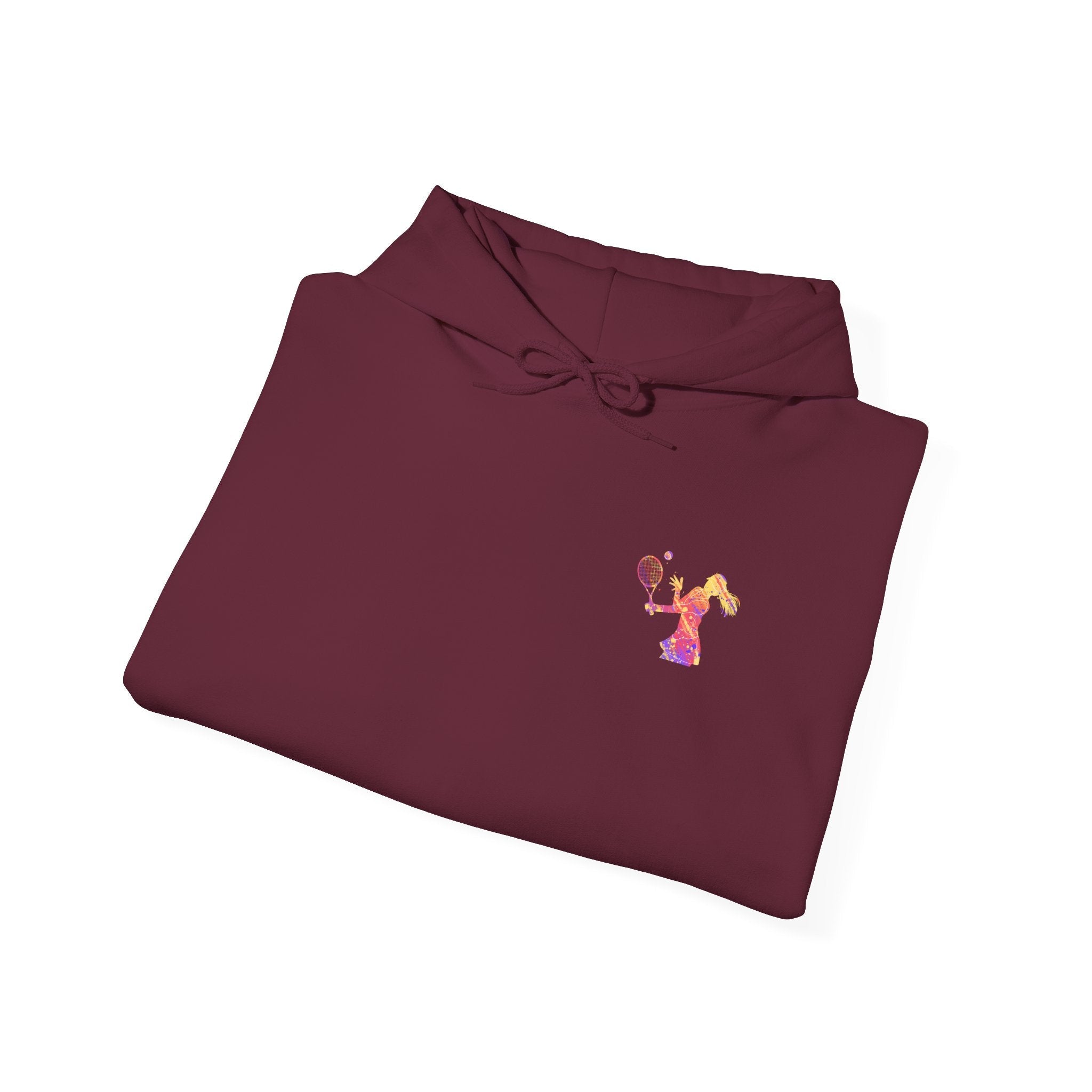 Tennis Hoodie "Tennis is my favorite" Colorful Female Player Pullover - Etna Gift