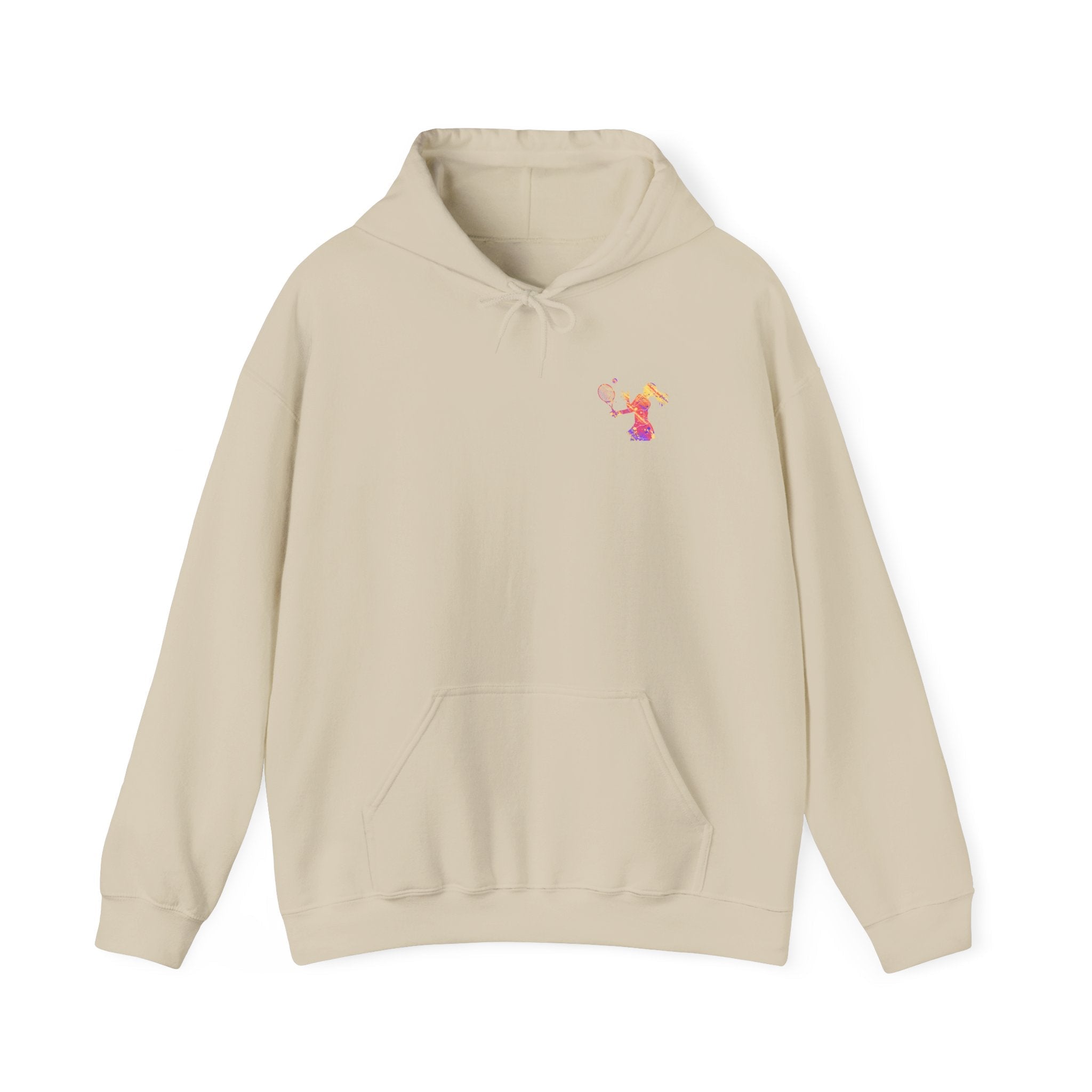 Tennis Hoodie "Tennis is my favorite" Colorful Female Player Pullover - Etna Gift