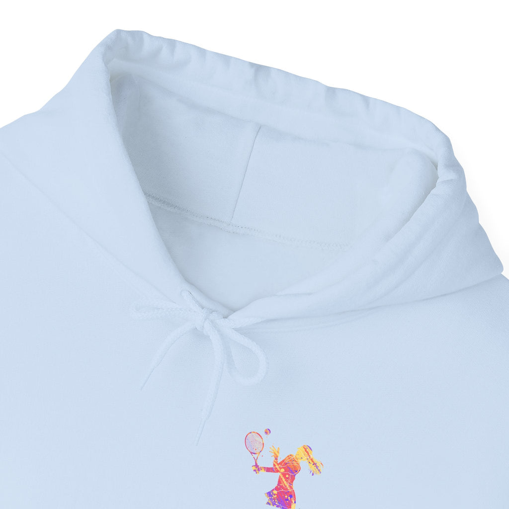 Tennis Hoodie "Tennis is my favorite" Colorful Female Player Pullover - Etna Gift