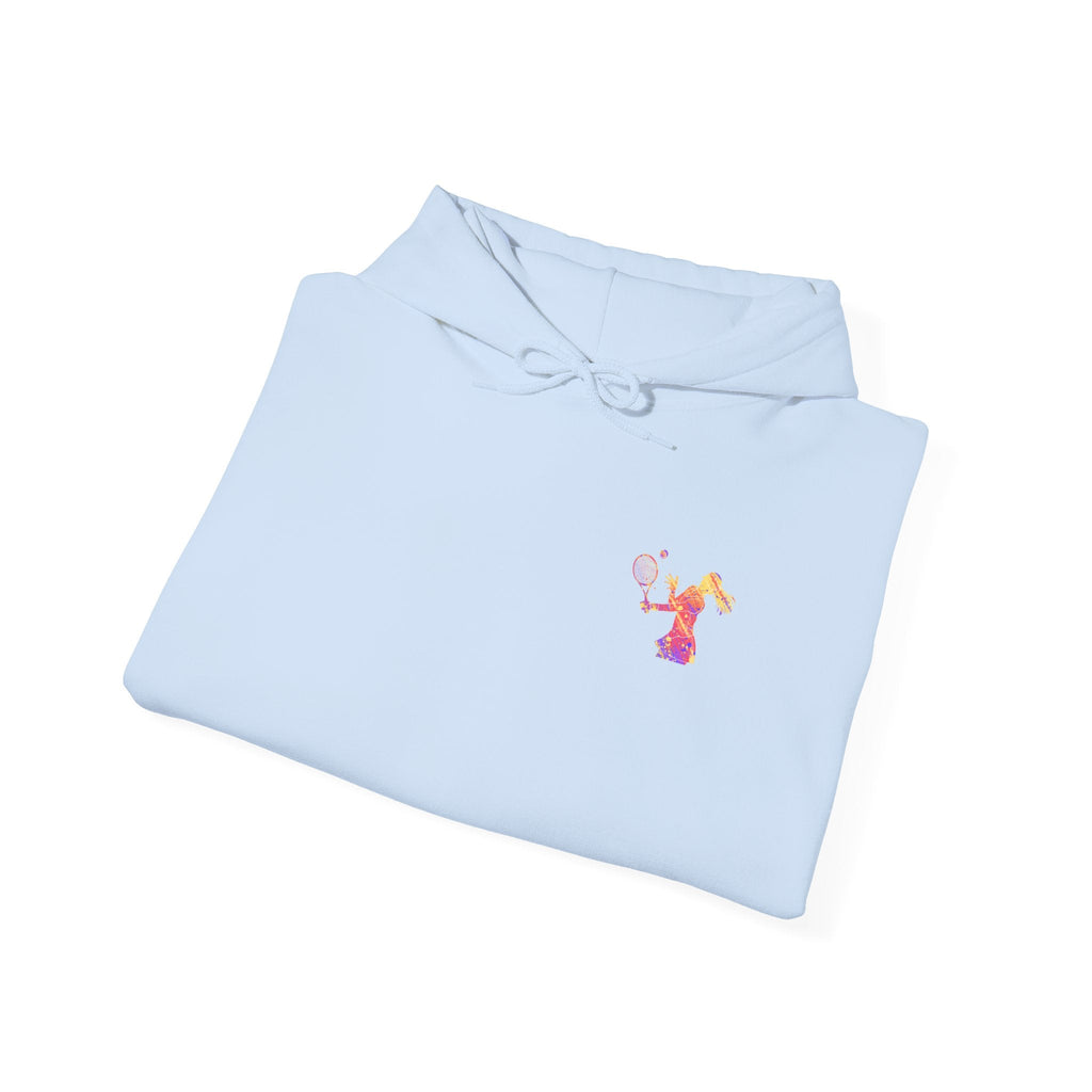 Tennis Hoodie "Tennis is my favorite" Colorful Female Player Pullover - Etna Gift