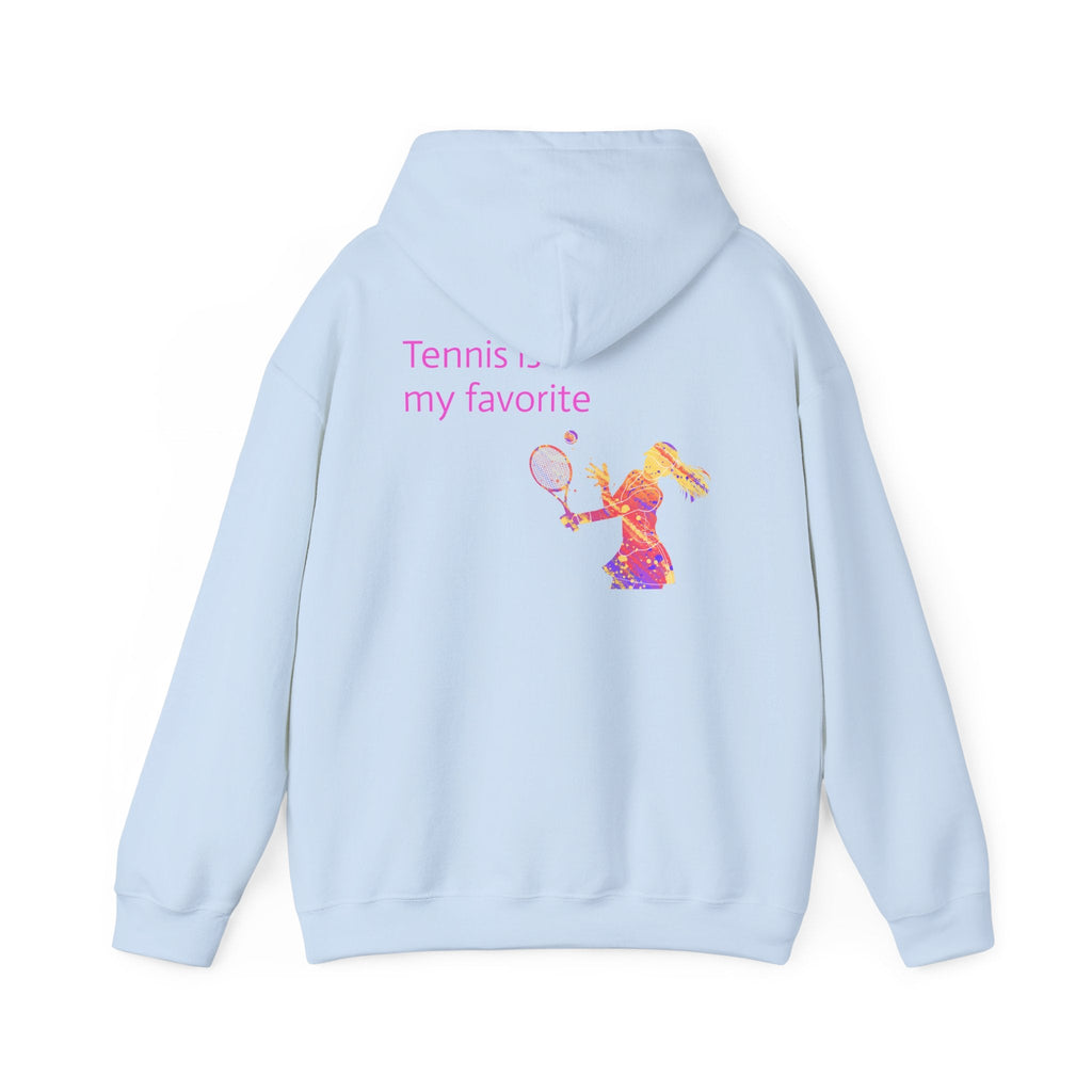 Tennis Hoodie "Tennis is my favorite" Colorful Female Player Pullover - Etna Gift
