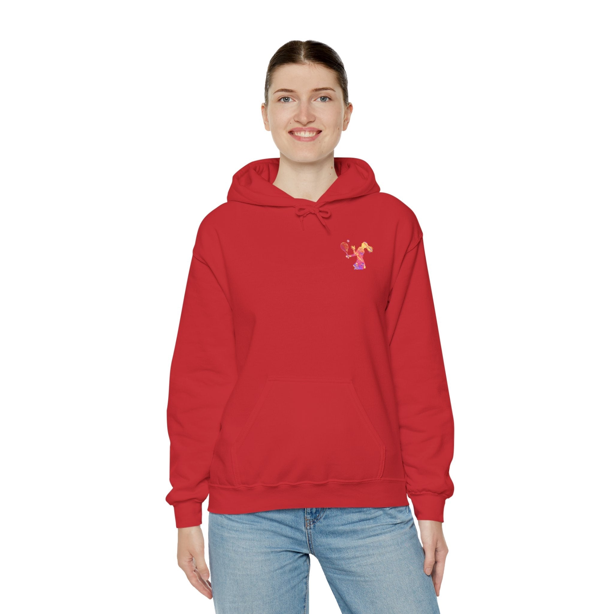 Tennis Hoodie "Tennis is my favorite" Colorful Female Player Pullover - Etna Gift