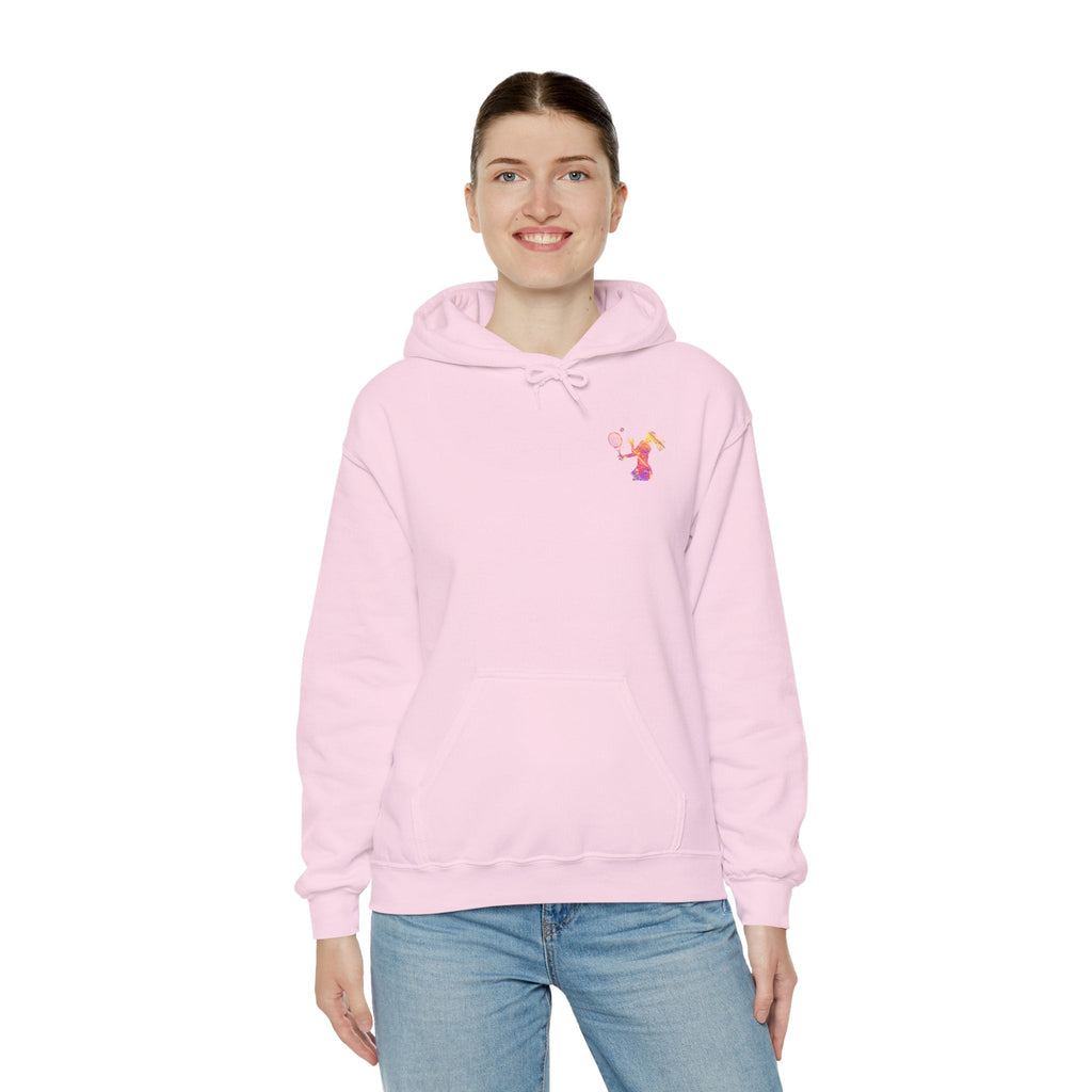 Tennis Hoodie "Tennis is my favorite" Colorful Female Player Pullover - Etna Gift