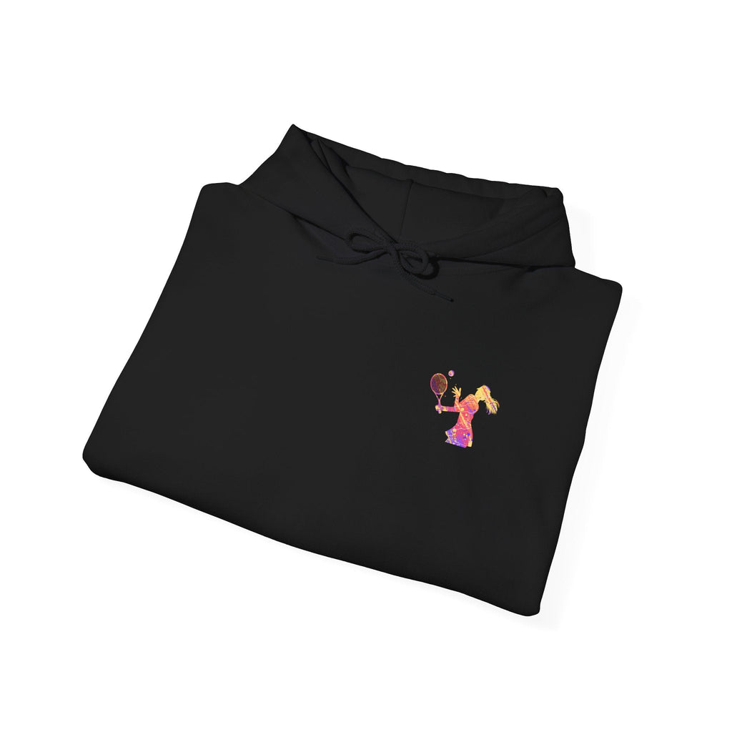 Tennis Hoodie "Tennis is my favorite" Colorful Female Player Pullover - Etna Gift