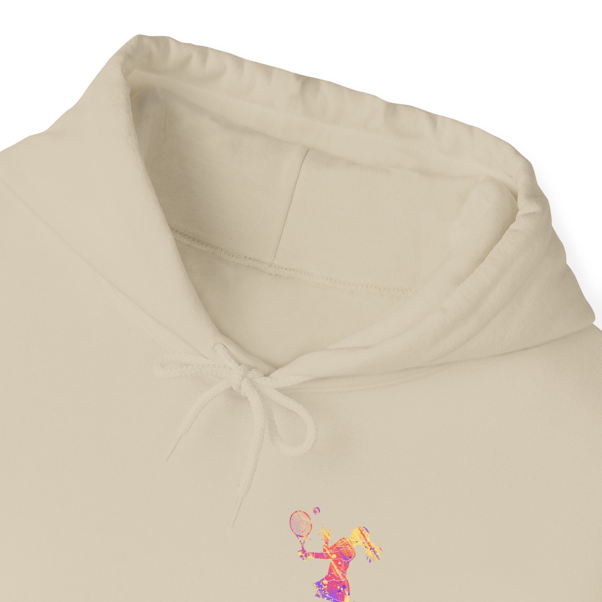 Tennis Hoodie "Tennis is my favorite" Colorful Female Player Pullover - Etna Gift