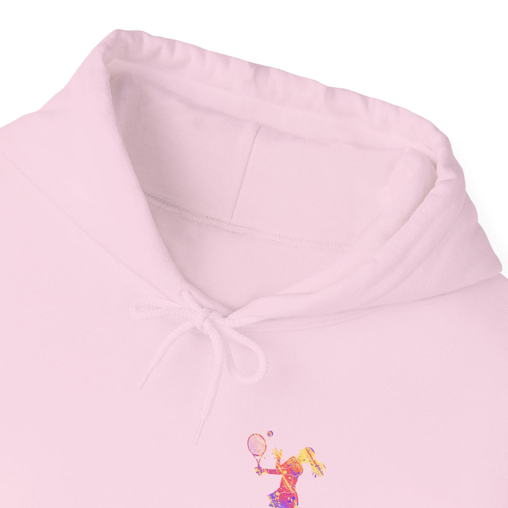 Tennis Hoodie "Tennis is my favorite" Colorful Female Player Pullover - Etna Gift