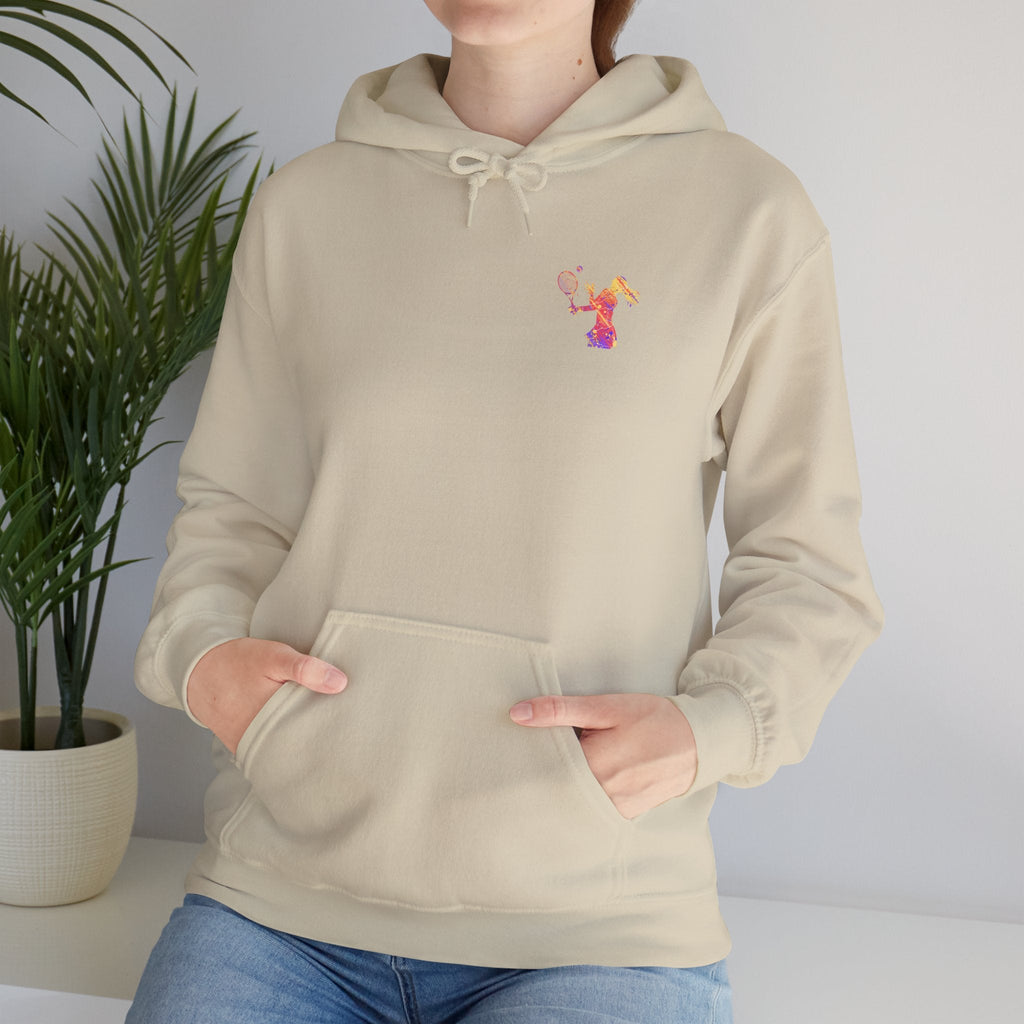 Tennis Hoodie "Tennis is my favorite" Colorful Female Player Pullover - Etna Gift