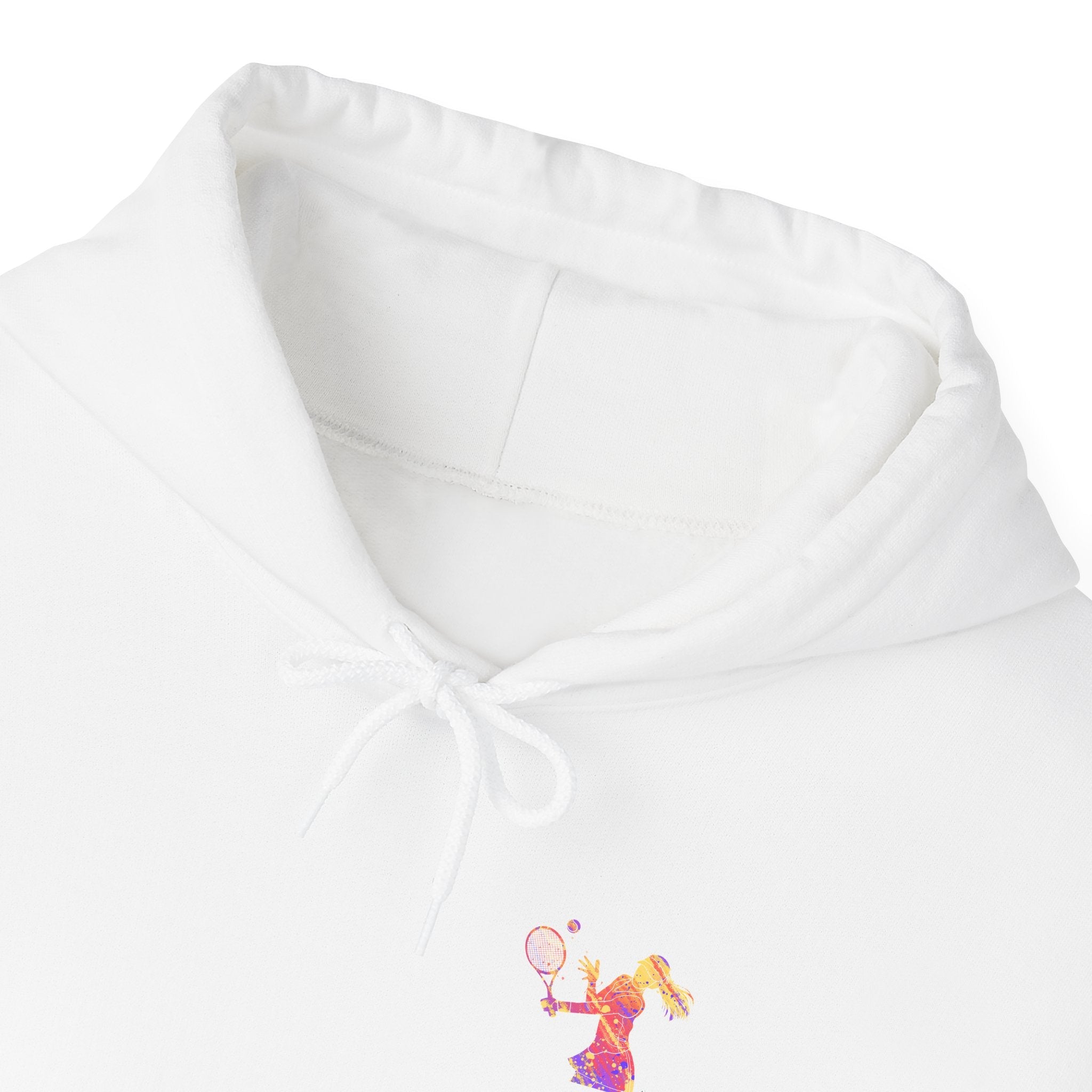 Tennis Hoodie "Tennis is my favorite" Colorful Female Player Pullover - Etna Gift