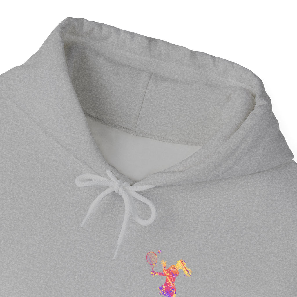 Tennis Hoodie "Tennis is my favorite" Colorful Female Player Pullover - Etna Gift