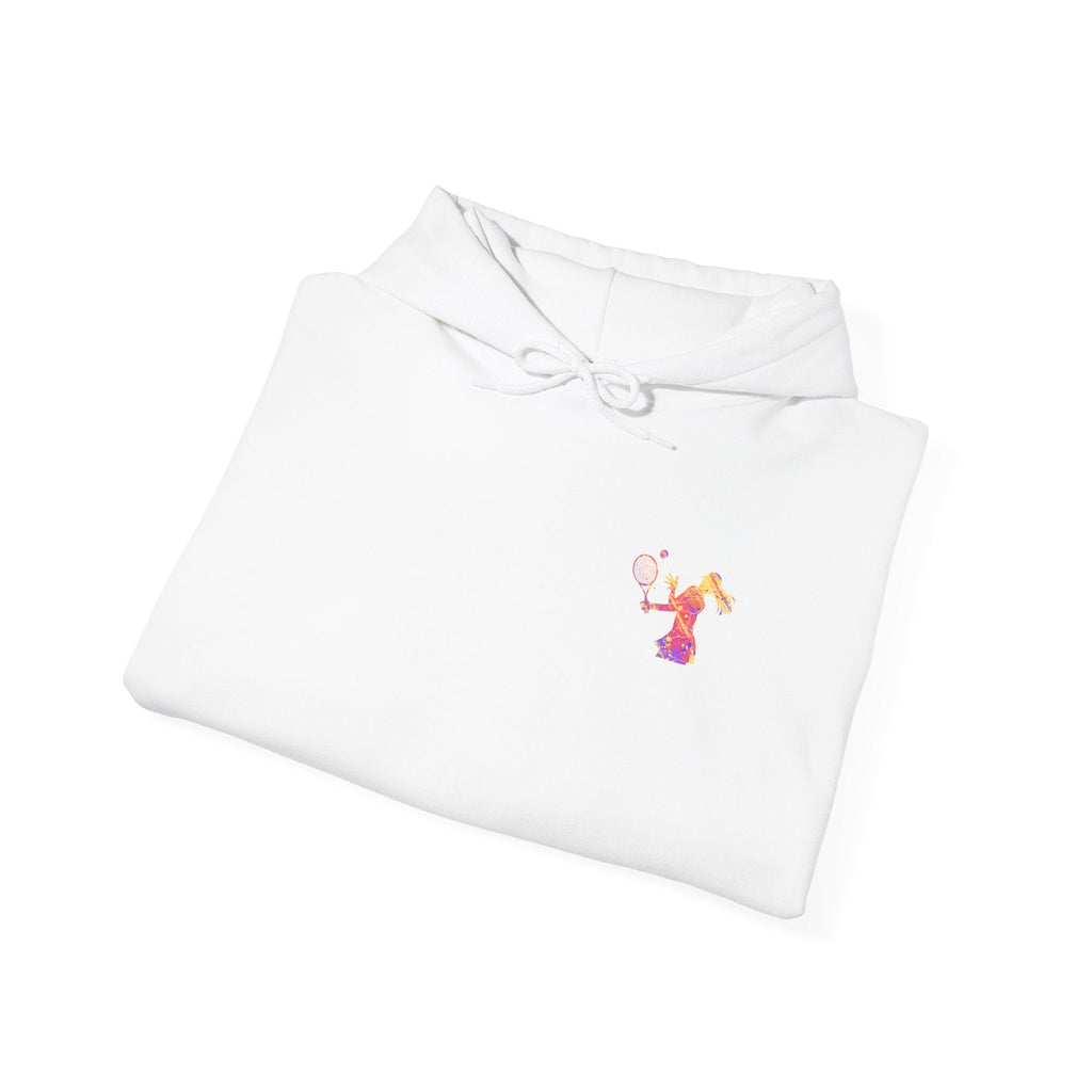 Tennis Hoodie "Tennis is my favorite" Colorful Female Player Pullover - Etna Gift