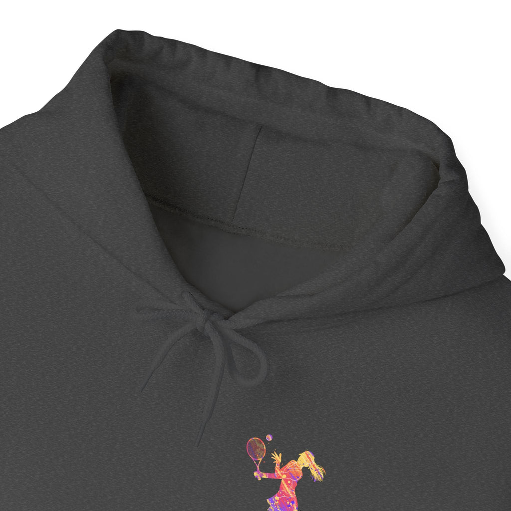 Tennis Hoodie "Tennis is my favorite" Colorful Female Player Pullover - Etna Gift