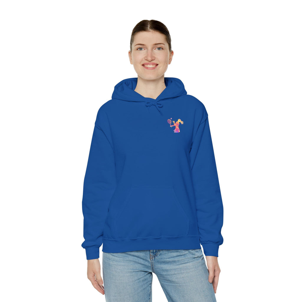 Tennis Hoodie "Tennis is my favorite" Colorful Female Player Pullover - Etna Gift