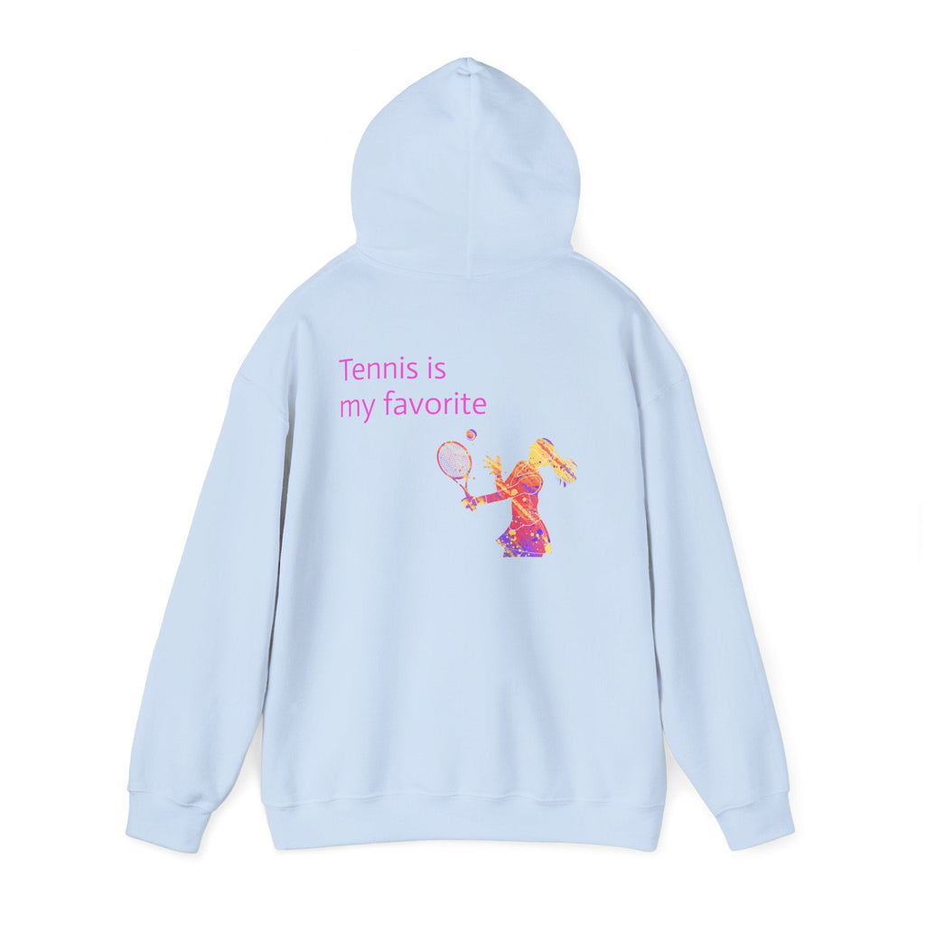 Tennis Hoodie "Tennis is my favorite" Colorful Female Player Pullover - Etna Gift