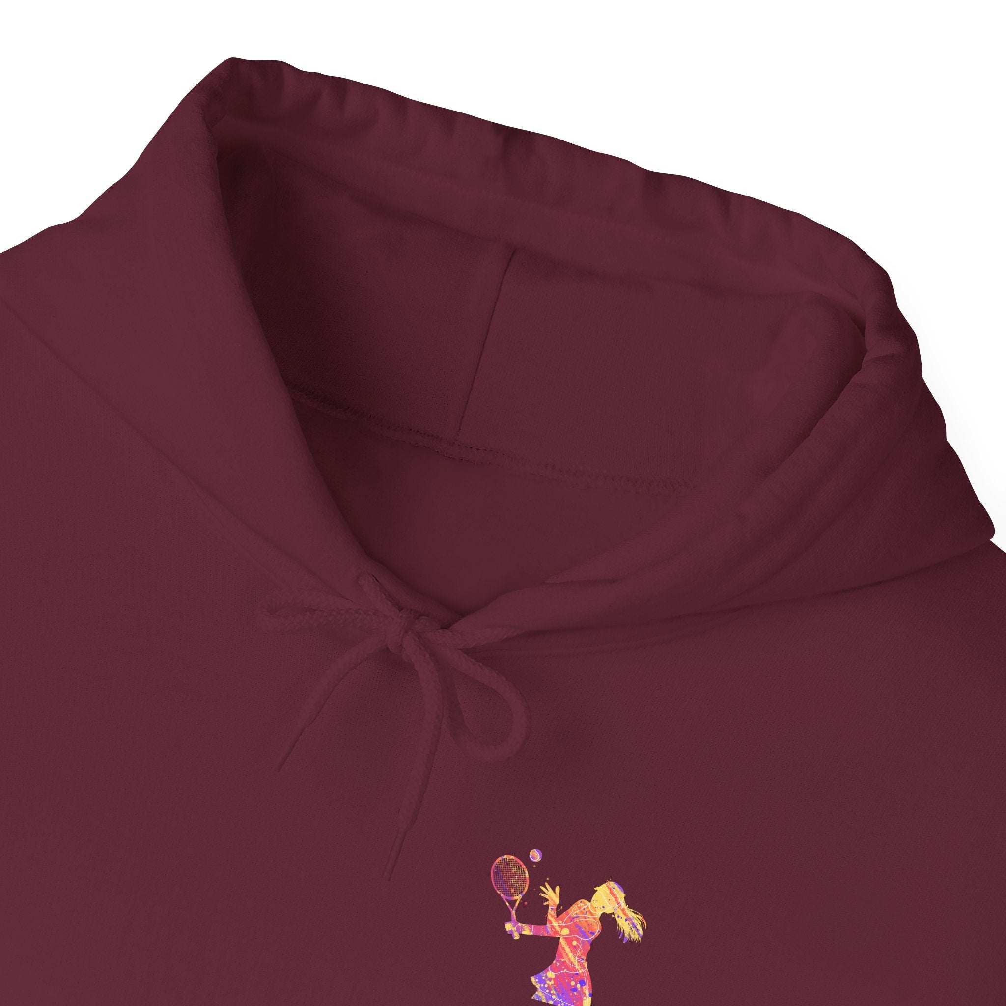 Tennis Hoodie "Tennis is my favorite" Colorful Female Player Pullover - Etna Gift