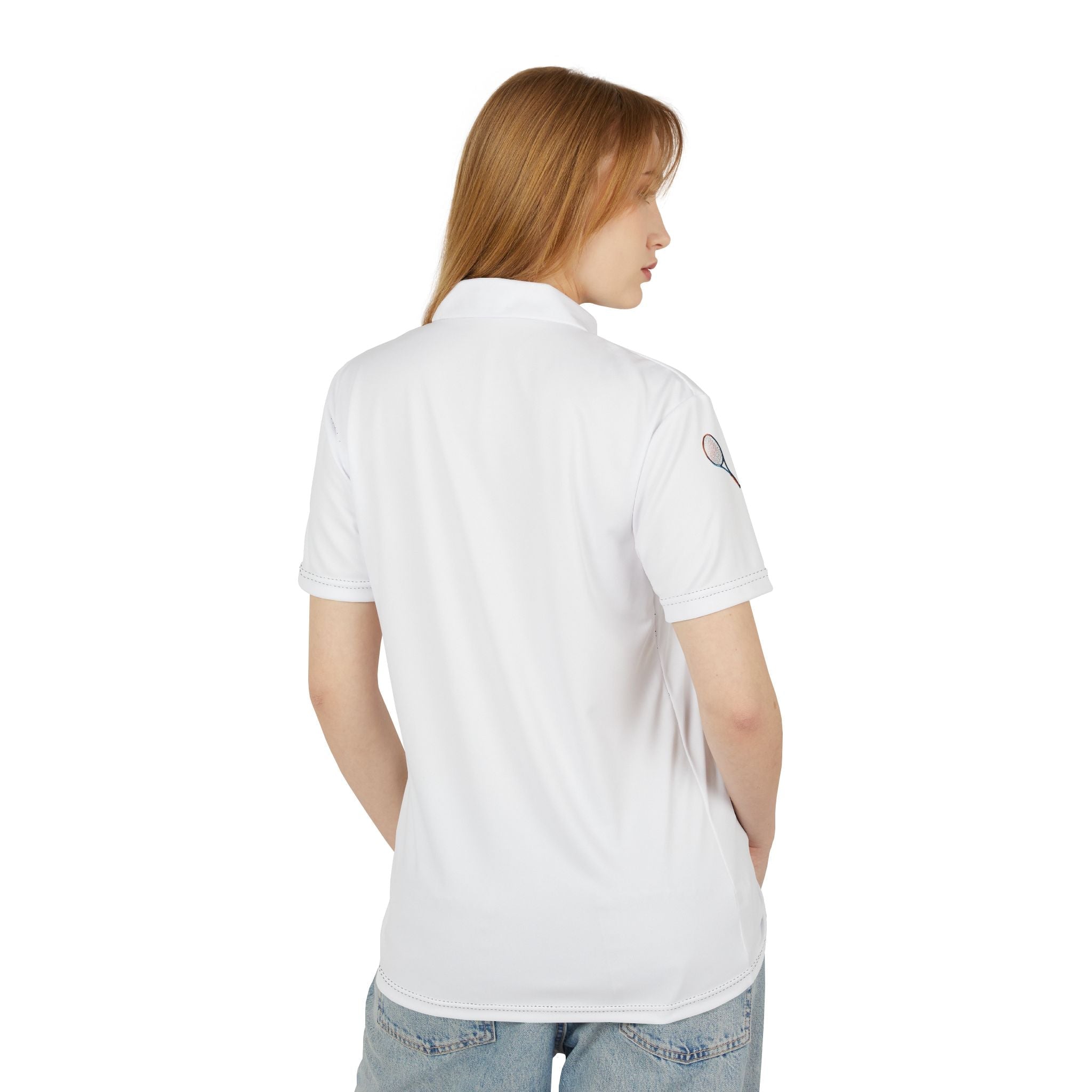 Tennis Racket Polo Shirt – Minimal Sports Embroidered Design - Etna Gift