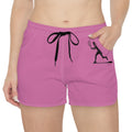Tennis Shorts Women's Casual White Athletic Shorts with Tennis Player Silhouette - Etna Gift