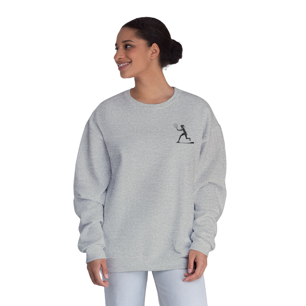 Tennis Woman Crewneck Sweatshirt Women's Tennis Graphic Sweatshirt - Etna Gift