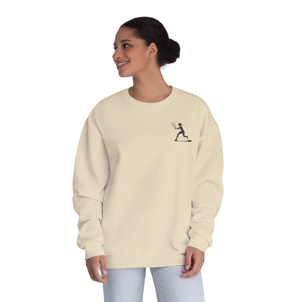 Tennis Woman Crewneck Sweatshirt Women's Tennis Graphic Sweatshirt - Etna Gift
