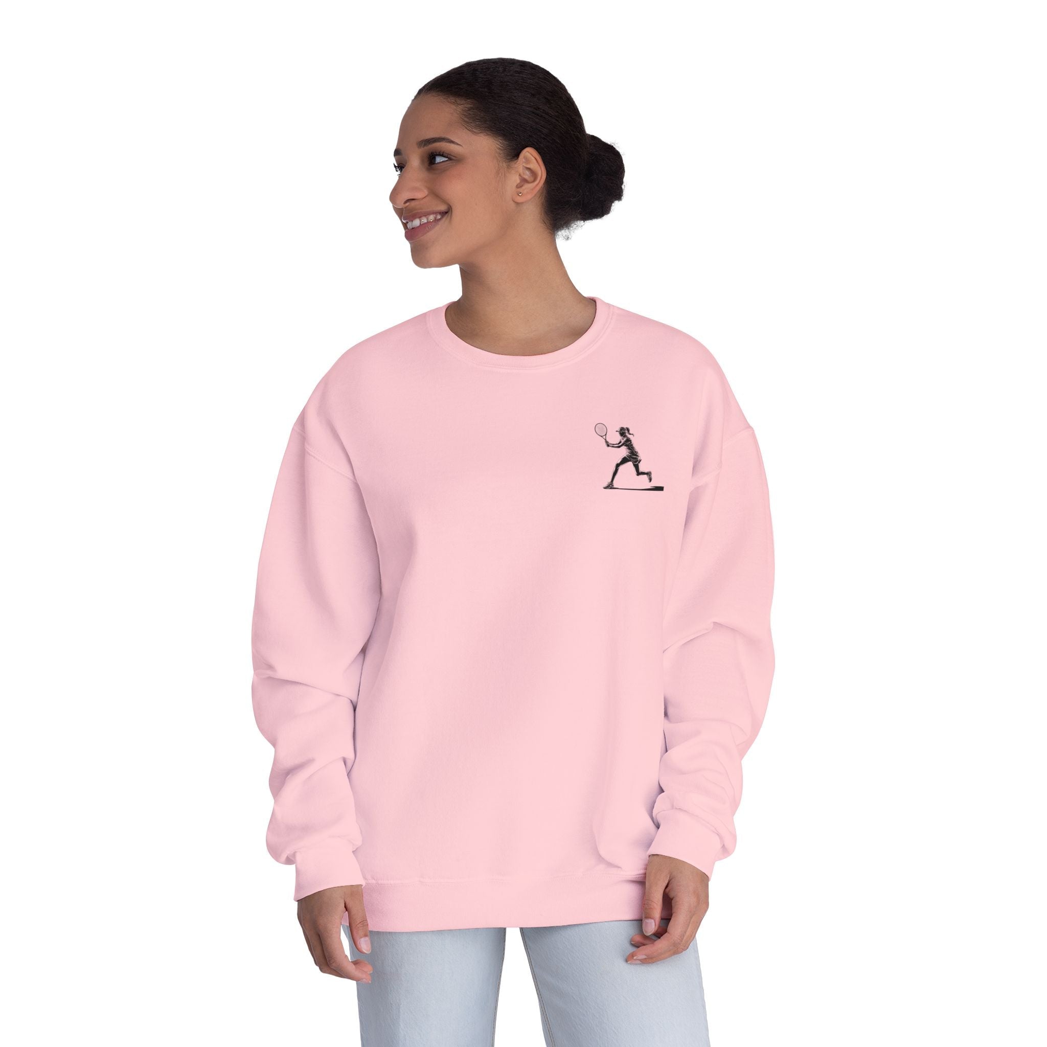 Tennis Woman Crewneck Sweatshirt Women's Tennis Graphic Sweatshirt - Etna Gift