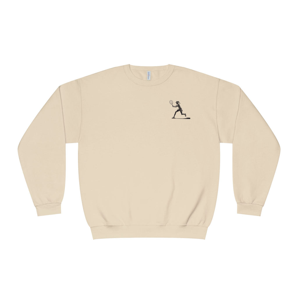 Tennis Woman Crewneck Sweatshirt Women's Tennis Graphic Sweatshirt - Etna Gift