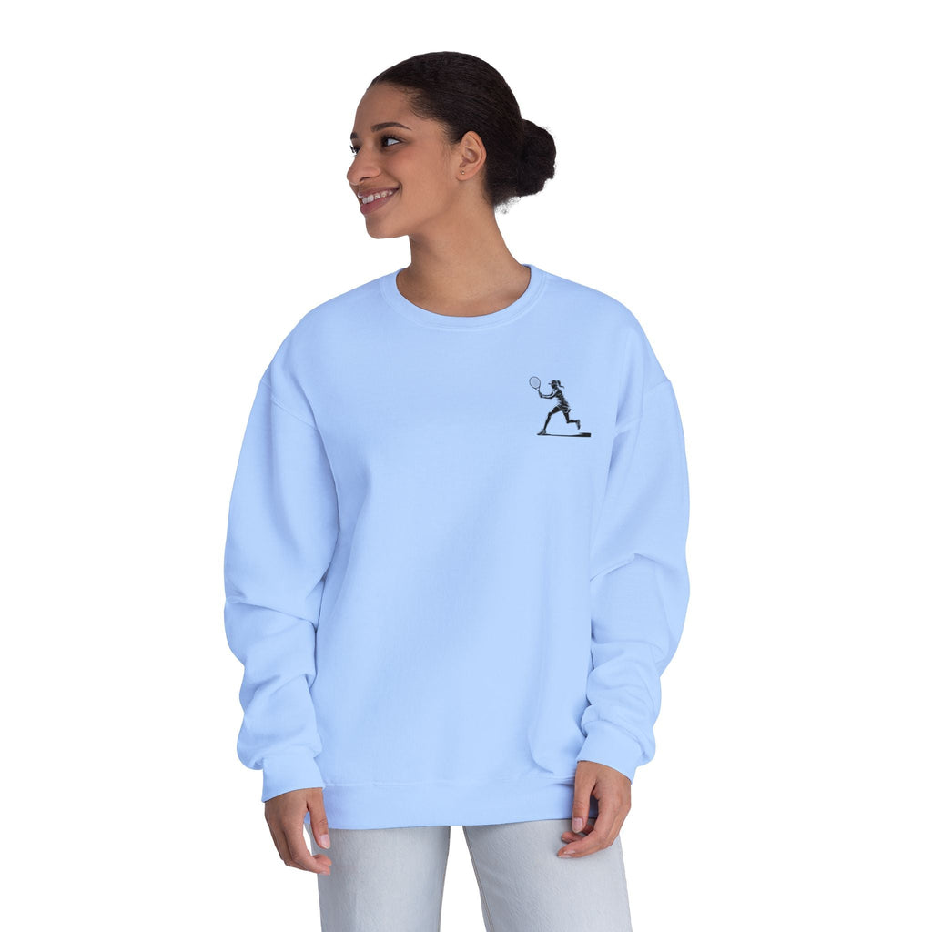 Tennis Woman Crewneck Sweatshirt Women's Tennis Graphic Sweatshirt - Etna Gift
