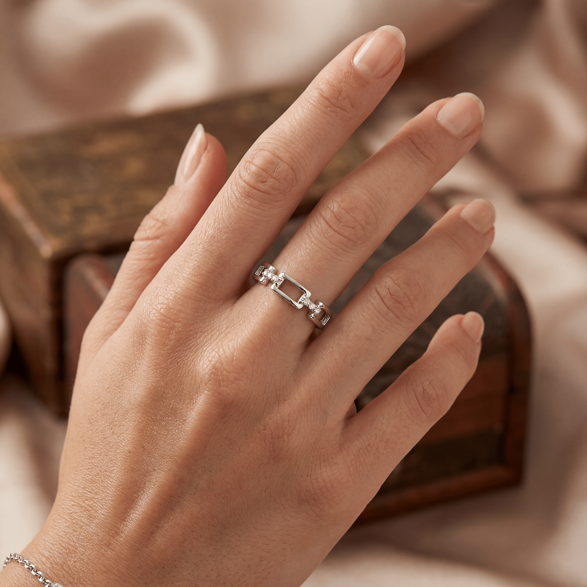Trendy ring, custom designed 925 sterling silver women's ring. - Etna Gift